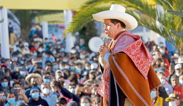 Castillo se convirtió en el candidato presidencial del partido político Perú Libre para las elecciones generales de Perú del 2021. Foto: Presidencia