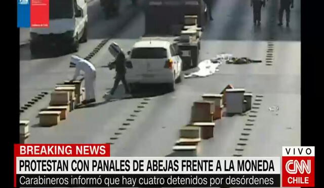 Chile vivió una nueva protesta, aunque fue muy particular este lunes 3 de enero. Foto: captura de CNN Chile