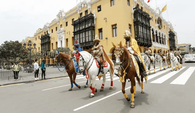Los Reyes Magos llegan a Lima durante la festividad del último año 2021. Foto: La República / Antonio Melgarejo