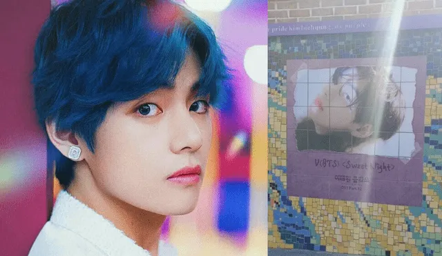 Fans de Taehyung de BTS llevaron a cabo proyectos masivos en celebración de su cumpleaños. Foto: composición La República/BIGHIT/China Baidu VBar