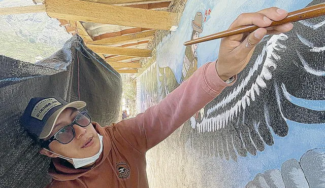 El artista pasó 8 meses trabajando en el mural, inaugurado el pasado 23 de diciembre. Foto: difusión