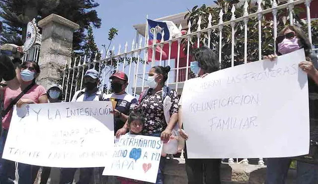 Humanitario. Familias chilenas y peruanas piden a sus respectivos gobierno atender demanda social por reencuentro de familias. Foto: La República