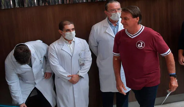 Jair Bolsonaro anunció su alta médica en redes sociales. Foto: AFP