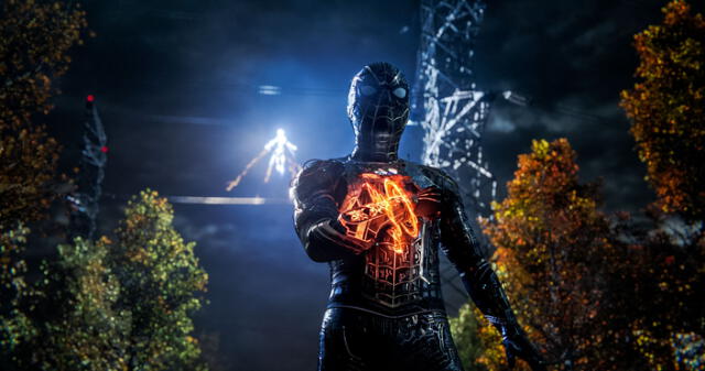 Una pequeña muestra del traje del simbionte en el UCM da pie a que el Spider-Man de Tom Holland se una a él. Foto: Sony Pictures.