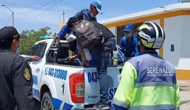 Fueron trasladados a la Comisaría de Buenos Aires. Foto: captura/Serenazgo Nuevo Chimbote