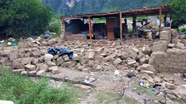 Deslizamientos dejaron cuatro viviendas inhabitables en el caserío de Cuica, distrito de Choros en Cutervo. Foto: COER Cajamarca.