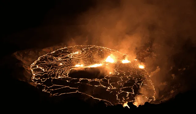 Erupción continua del volcán Kilauea en Hawai. Foto: AFP