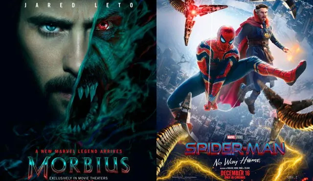 El éxito taquillero aún vigente de Spiderman no way home, habría provocado que Sony retrase el estreno de Morbius para no generar competencia entre ambas cintas. Foto: composición/Marvel/Sony
