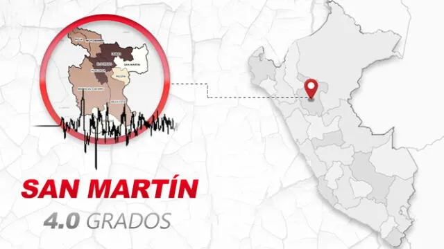 Sismo en San Martín. Foto: composición LR