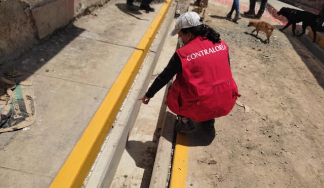 Contraloría detectó situaciones adversas en esta obra del distrito de Huayán. Foto: Contraloría.