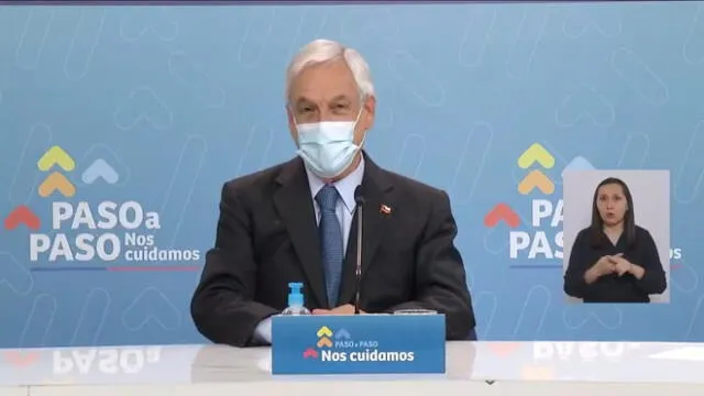 "Queremos anunciar que desde el próximo 10 de enero vamos a iniciar un nuevo proceso de vacunación con una cuarta dosis", dijo en conferencia Piñera. Foto: Twitter/Ministerio de Salud Chile