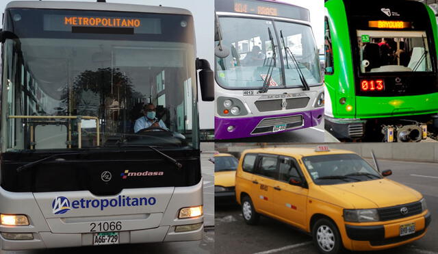 Todos los detalles sobre el horario del transporte regular, Metropolitano, Línea Uno del Metro de Lima, corredores complementarios y taxis. Foto: composición LR