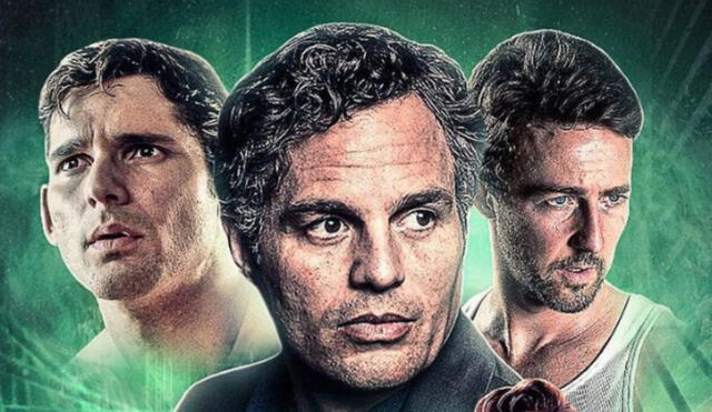 Una artista digital elaboró un poster fan art donde se aprecia a las 3 versiones de Hulk en la misma película no oficial. Foto: Instagram/AGT Design