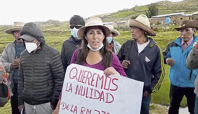 Corredor minero. Comunidades de Ccapacmarca demandan al Gobierno y Las Bambas que atiendan sus reclamos. Foto: difusión