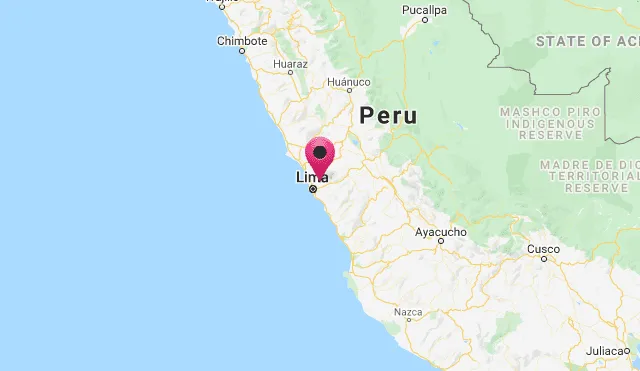 El sismo se ubicó a 19 kilómetros al noreste del Lima. Foto: Dirección de Hidrografía y Navegación de la Marina de Guerra del Perú/Twitter