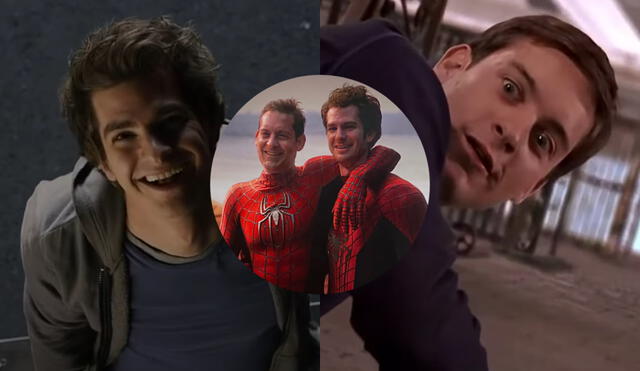 Andrew Garfield y Tobey Maguire disimularon su apariencia para infiltrarse entre el público de Spiderman no way home. Foto: composición/Sony Pictures/Marvel Studios