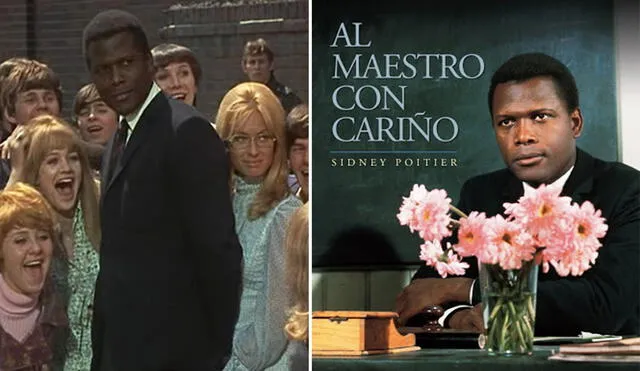 Sidney Poitier en Al maestro con cariño de 1967. Foto: composición/Columbia Pictures