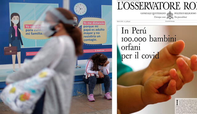 Las consecuencias de la COVID-19 en Perú llegaron incluso a la portada del diario oficial del Vaticano. Foto: composición de LR / EFE / L`Osservatore Romano