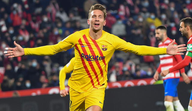Luuk de Jong lleva tres goles con la camiseta del Barcelona en la temporada 2021-2022. Foto: EFE