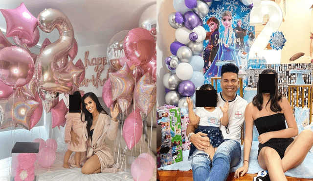 Carlos 'Tomate' Barraza y Vanessa López destejan el cumpleaños de su hija por separado. Foto: Instagram/Carlos Tomate Barraza/Vanessa López