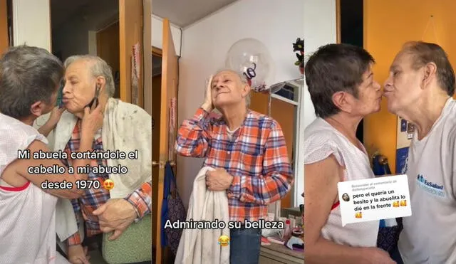 Los usuarios de la red pidieron conocer más sobre la pareja de ancianos y la nieta de ambos se animó a publicar otro clip de los esposos. Foto: captura de TikTok