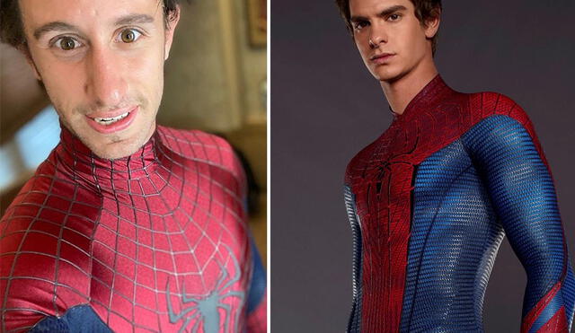 Omar Zaki, doble del doble oficial de Andrew Garfield, compartió fotos con el traje original de Spiderman. Foto: composición/Instagram/@omarzaki0/Sony Pictures