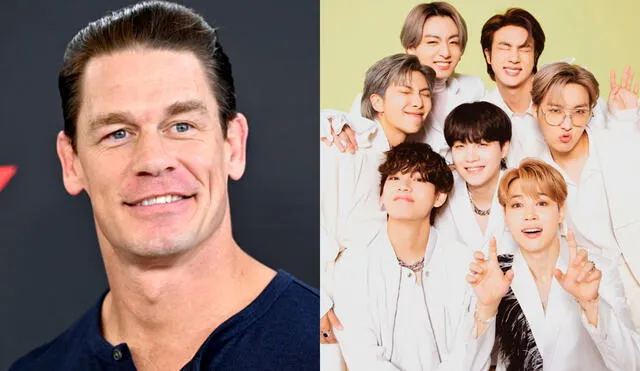 Grupo superestrella del k-pop BTS conquistó a John Cena, pero dos integrantes en particular son los favoritos del exluchador de la WWE. Foto: composición Naver