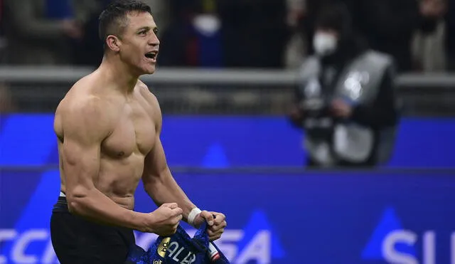 Alexis Sánchez marcó el gol del triunfo del Inter sobre Juventus a los 121 minutos. Foto: AFP