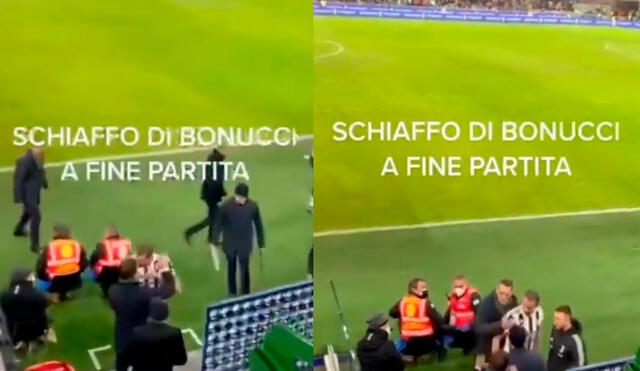 Leonardo Bonucci reaccionó de la peor forma en la Supercopa de Italia. Foto: Captura IG/momotdcp.