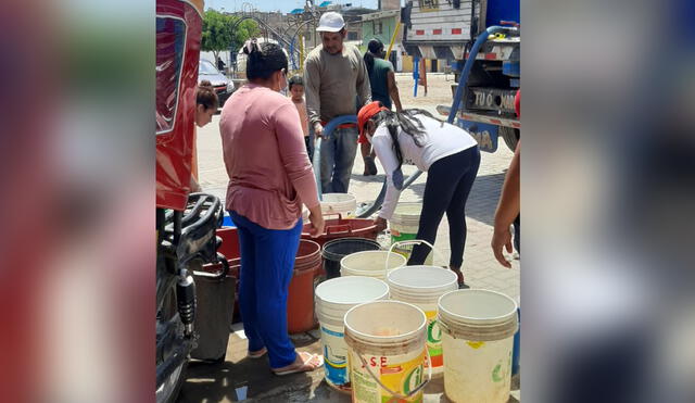 Los ciudadanos indicaron que la entrega de agua con camiones cisternas es irregular y que algunas veces el liquido presenta turbidez. Foto: cortesía a La República.