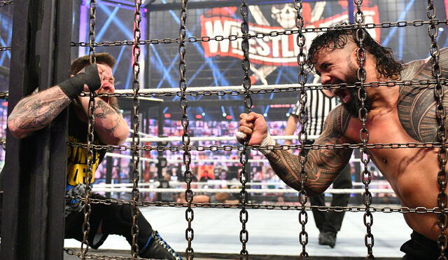 La última edición de WWE Elimination Chamber se dio en 2021. Foto: WWE