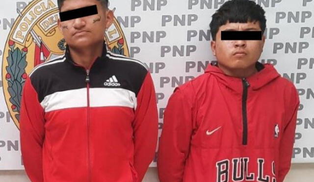 Nilson Aguirre y Franklin Quispe no pudieron escapar de la Policía. Foto: PNP