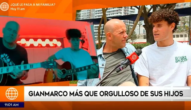 Fabián Zignago Moro, hijo de Gian Marco, se proyecta para cantar y tocar música como su padre. Foto: captura/América TV