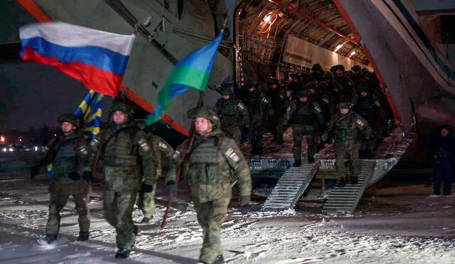 Rusia aprobó el envío de fuerzas militares recientemente a Kazajistán, un país que vivió una serie de protestas y pidió el auxilio de Moscú. Foto: AFP