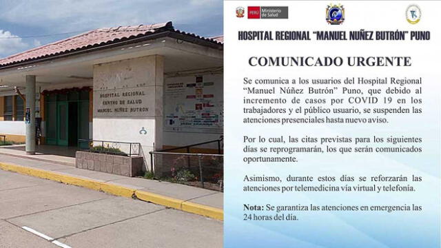 En estos días se atenderá por telemedicina vía plataformas virtuales y teléfono. Foto: composición/Hospital Manuel Núñez Butrón