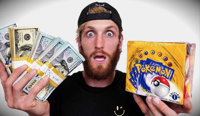 Logan Paul descubrió que gastó 3,5 millones de dólares con tarjetas de Pokémon falsas. Foto: captura de YouTube.