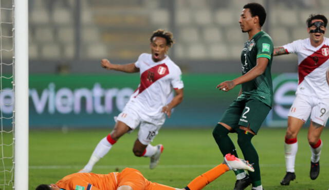 La selección peruana goleó 3-0 a Bolivia con tantos de Lapadula, Cueva y Peña en el primer tiempo. Foto: AFP