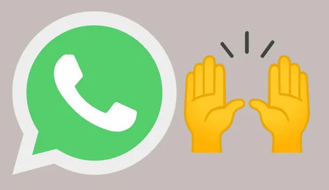 Este emoji de WhatsApp está disponible en iOS o Android. Foto: composición LR