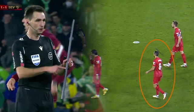 Sevilla vs. Betis: Joan Jordán fue agredido con un tubo de plástico por parte de los hinchas. Foto: Captura: L'Equipe
