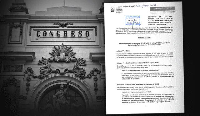 Congreso aprobó ley que limita referéndum. Sin embargo, el Ejecutivo observó la norma. Foto: composición Fabrizio Oviedo / La República
