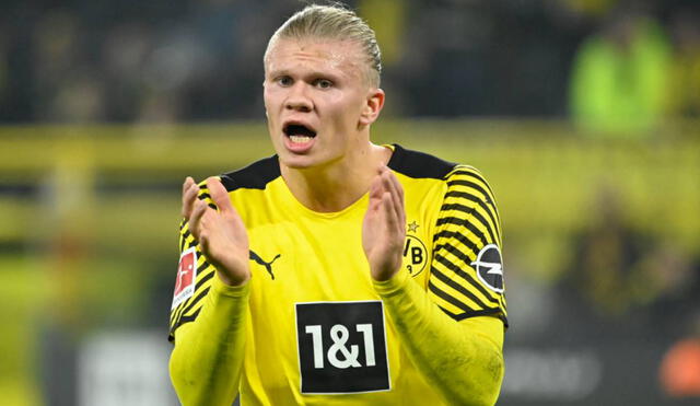 Erling Haaland tiene contrato con el Borussia Dortmund hasta 2024. Foto: AFP