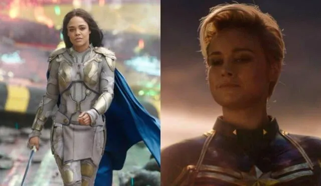 Las heroínas de Marvel, Valquiria y Capitana Marvel, tendrían una relación amorosa lésbica en Thor: love and thunder. Foto: composición/Marvel