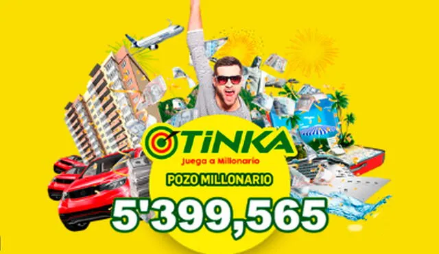 El pozo millonario de La Tina subió a S/ 5 399 565 para este domingo 16 de enero. Foto: La Tinka Facebook