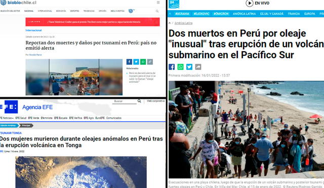 La muerte de dos peruanas fue reportado en innumerables medios internacionales como un trágico accidente, pero en algunos portales criticaron la falta de medidas por parte de las autoridades. Foto: composición/difusión