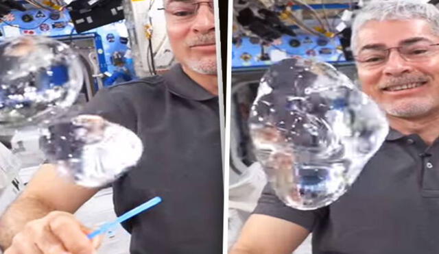 Realizan experimento con esferas de agua rebotando en microgravedad y se vuelve viral. Foto: captura de TikTok.