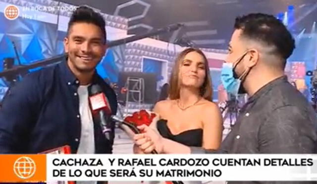 Rafael Cardozo y Carol Reali 'Cachaza' hablan sobre sus planes a futuro tras anunciar matrimonio. Foto: captura de América TV