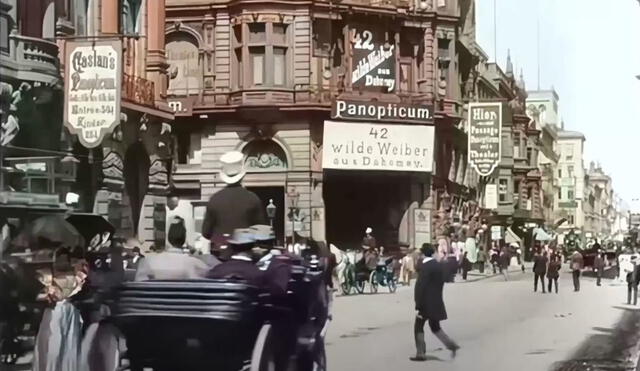 Escena en Berlín durante 1896 fue restaurada a color y en 4k. Foto: captura de YouTube