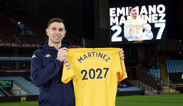 Emiliano 'Dibu' Martínez llegó al Aston Villa en 2020, luego de su paso por Arsenal. Foto: Aston Villa