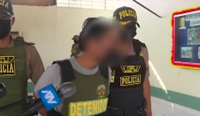 El agresor fue trasladado a la Comisaría de Bayovar, en San Juan de Lurigancho. Foto: captura de Panamericana TV