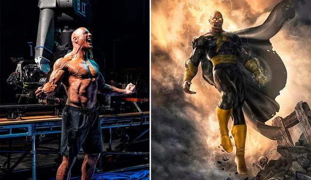 Dwayne Johnson y su gran transformación para ser Black Adam. Foto: composición/Instagram/@therock/Warner Bros. Pictures
